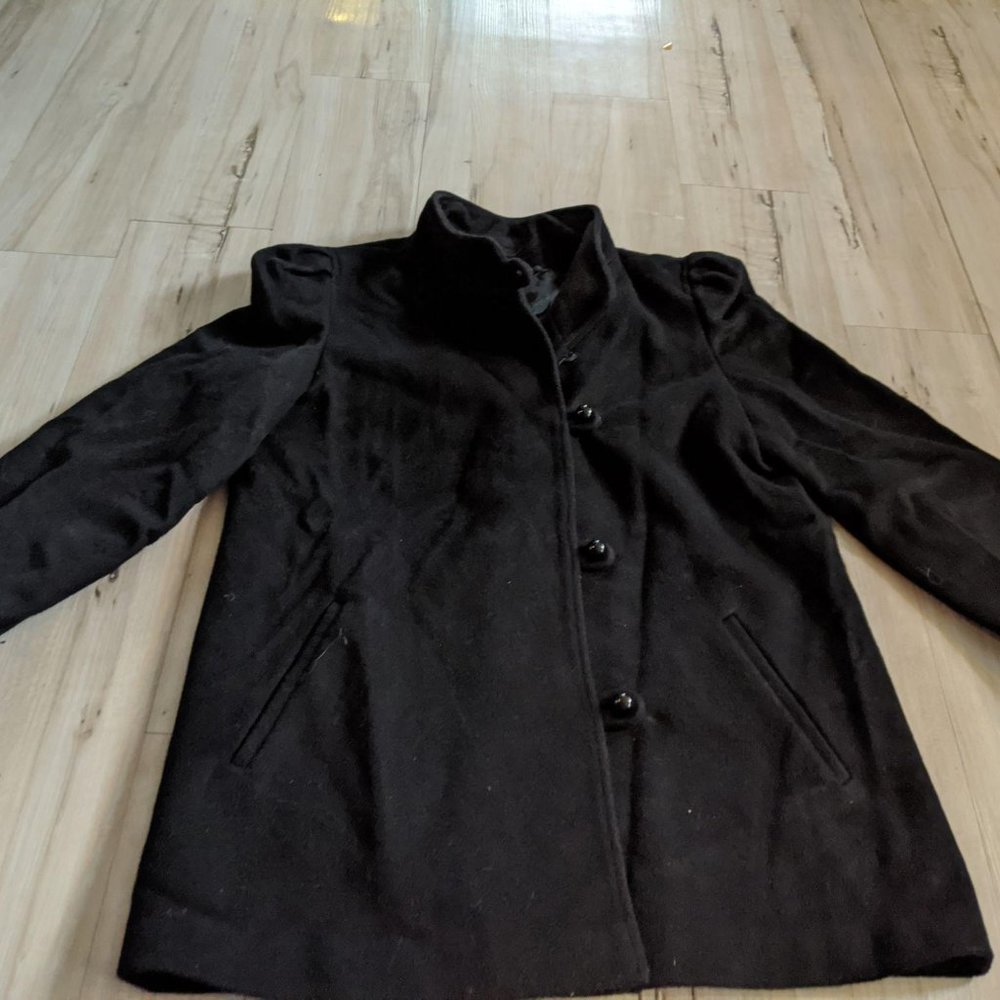 Jill Jr vintage wool peacoat‎ black jacket medium M